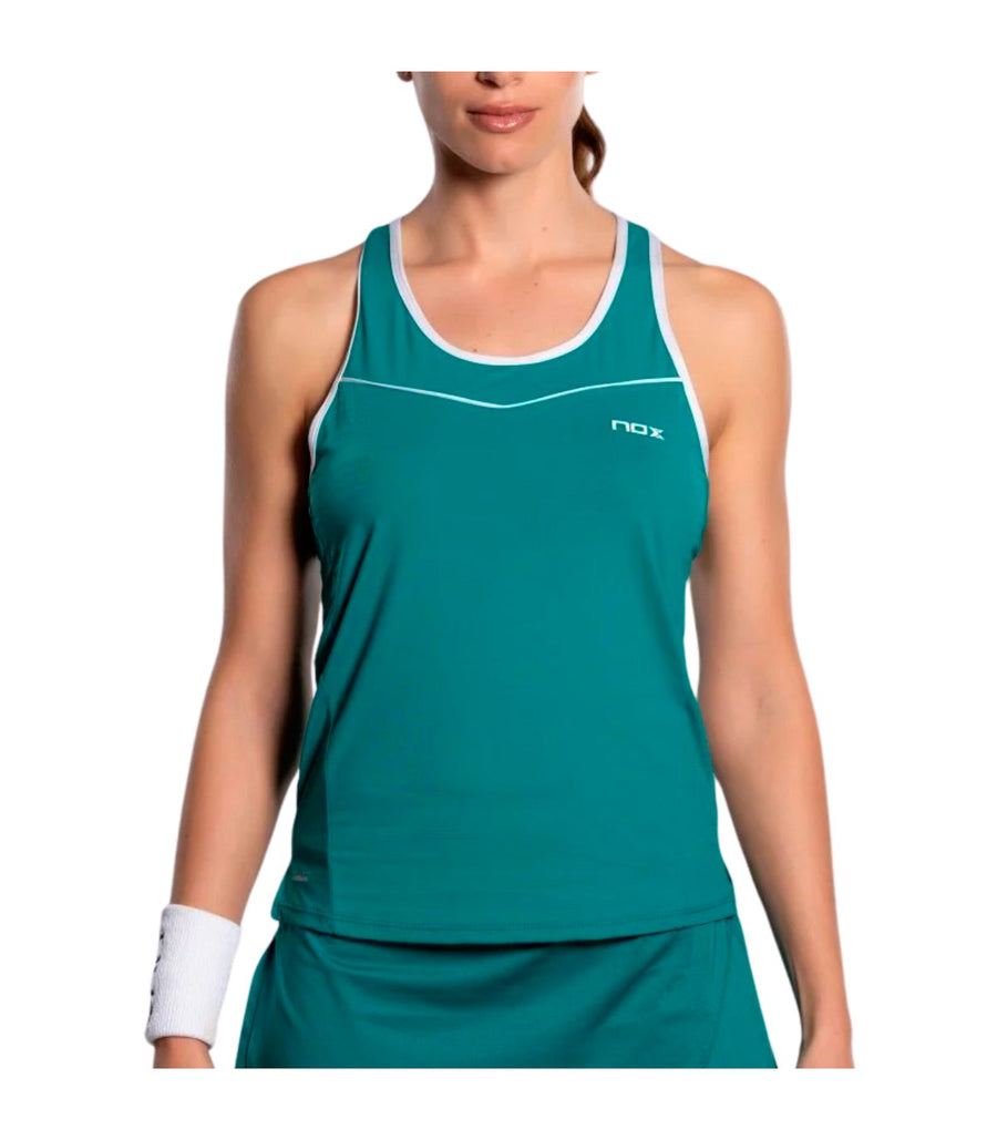 Canotta Nox Pro Donna Verde Bianco