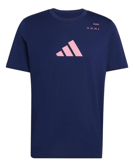 T-shirt Adidas M Padel Cat G blu scuro