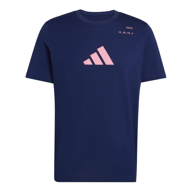 T-shirt Adidas M Padel Cat G blu scuro