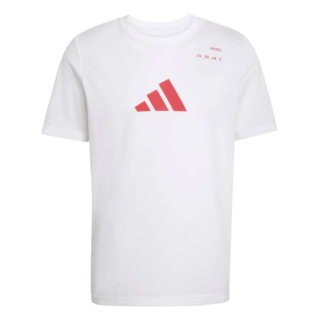 Maglietta bianca Adidas M Padel Cat GT