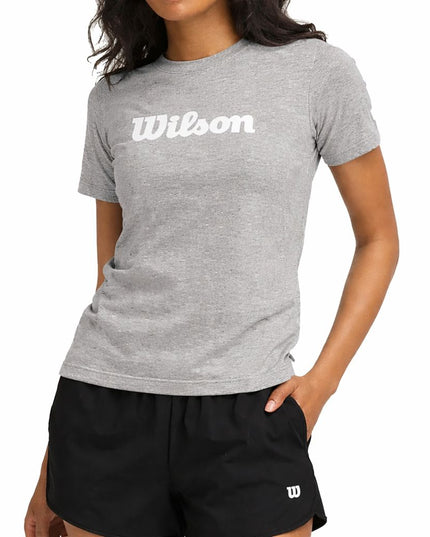 T-shirt grigia da donna Wilson Team Graphic