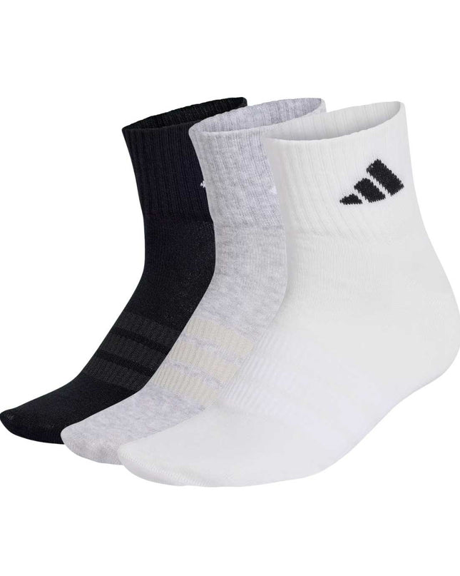 Calzini Adidas Alla Caviglia Sportswear Pack 3 Grigio Bianco Nero