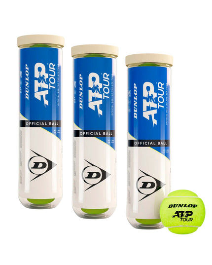3 TUBI  di palline Dunlop ATP TOUR 4 palline TENNIS