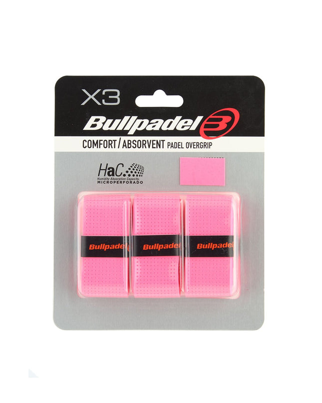 Pack da 3 Overgrip Bullpadel GB1201-722 Rosa Fluo