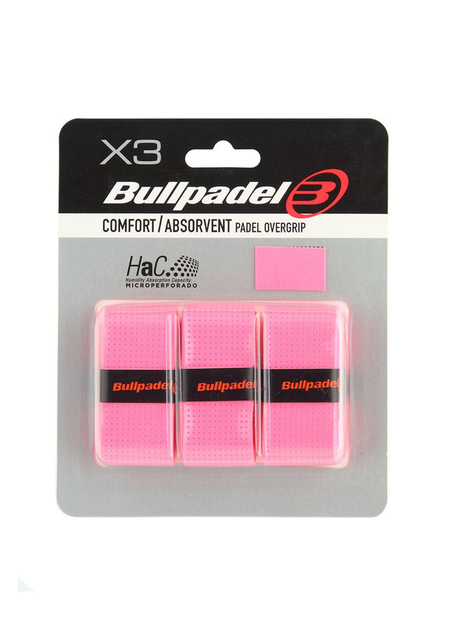 Pack da 3 Overgrip Bullpadel GB1201-722 Rosa Fluo